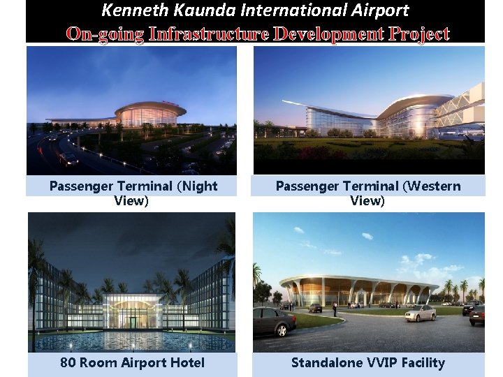 Kenneth Kaunda International Airport On-going Infrastructure Development Project Passenger Terminal (Night View) Passenger Terminal