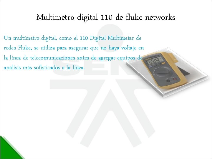 Multimetro digital 110 de fluke networks Un multímetro digital, como el 110 Digital Multimeter