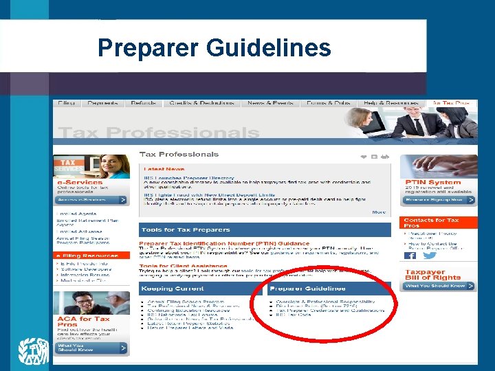Preparer Guidelines 