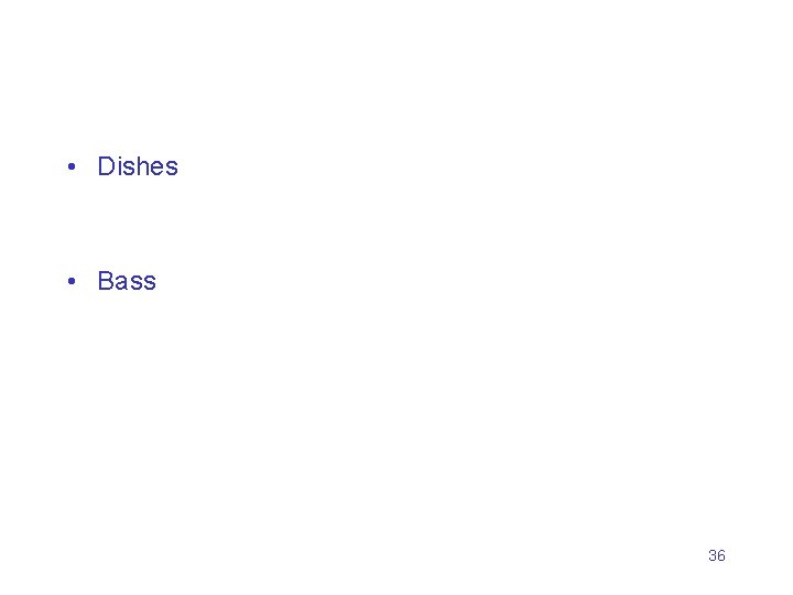 • Dishes • Bass 36 