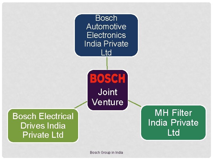 Bosch Automotive Electronics India Private Ltd Joint Venture MH Filter India Private Ltd Bosch