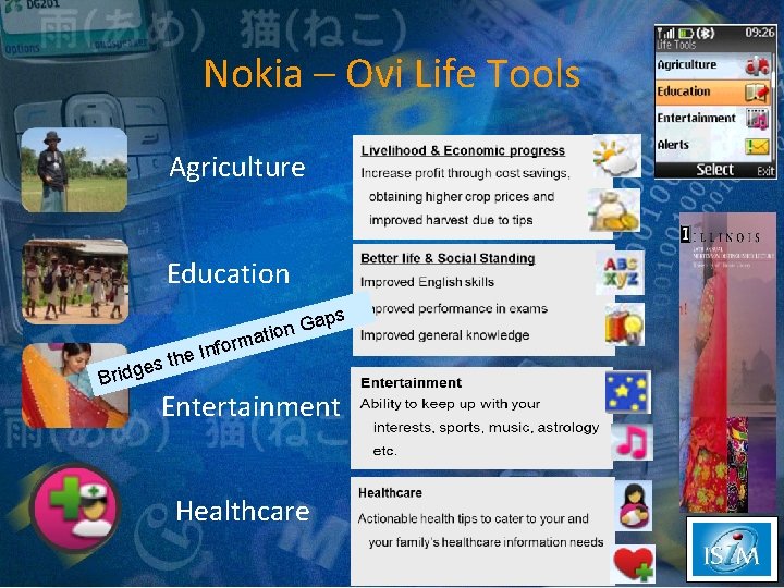 Nokia – Ovi Life Tools Agriculture Education aps e Bridg or Inf e h