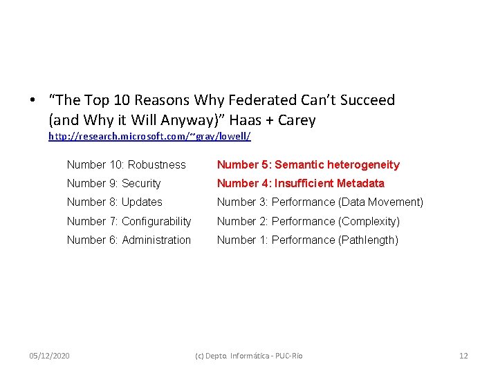  • “The Top 10 Reasons Why Federated Can’t Succeed (and Why it Will