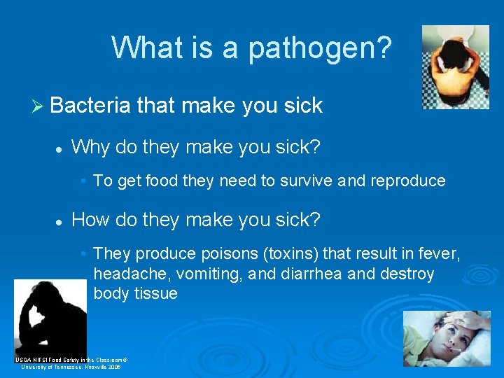 What is a pathogen? Ø Bacteria that make you sick l Why do they