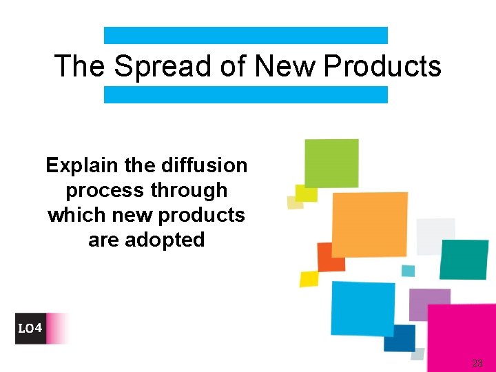 The Spread of New Products Explain the diffusion process through which new products are