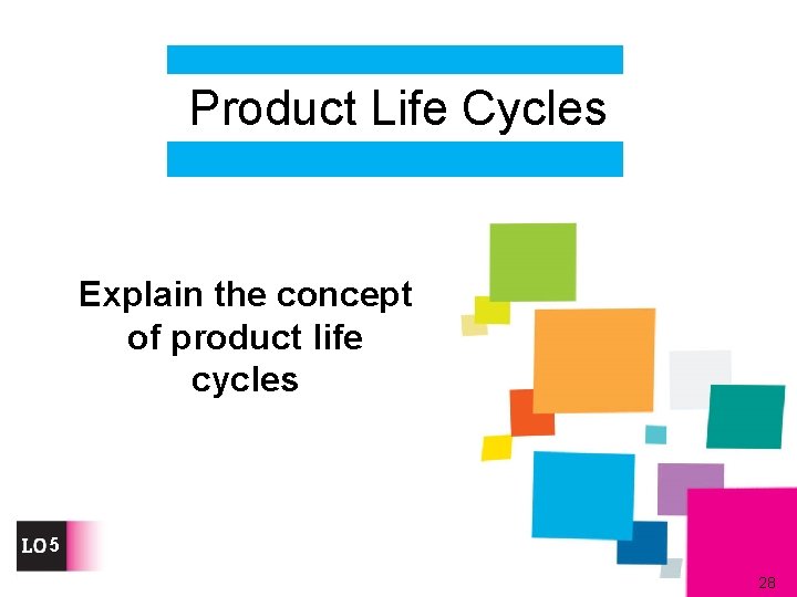 Product Life Cycles Explain the concept of product life cycles 5 28 