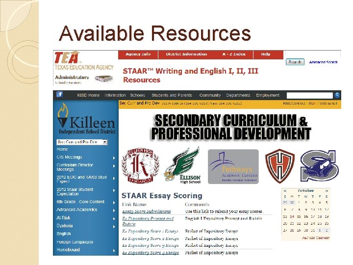 Available Resources 