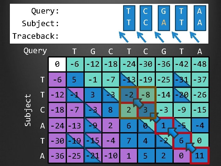 Query: Subject: Traceback: Query 0 Subject T -6 T T C C G A