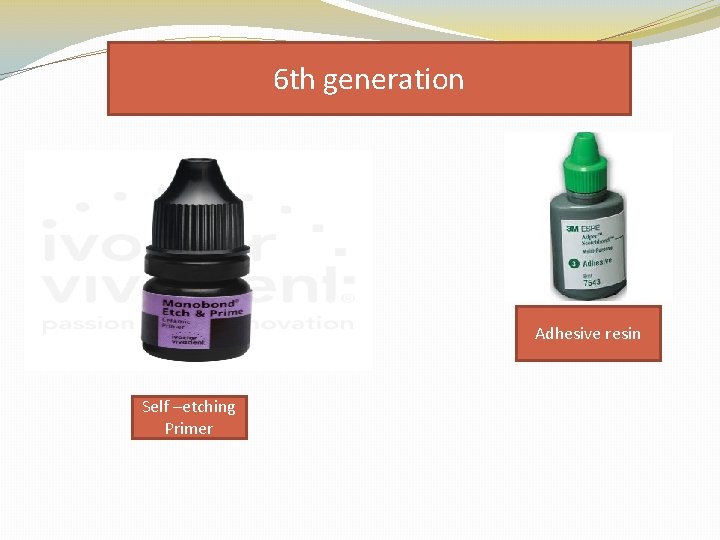 6 th generation Adhesive resin Self –etching Primer 