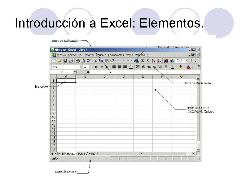 Introducción a Excel: Elementos. 