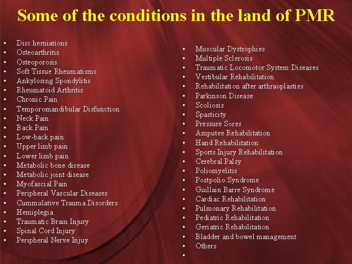 Some of the conditions in the land of PMR • • • • •