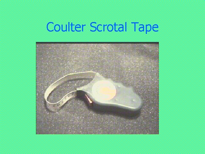 Coulter Scrotal Tape 