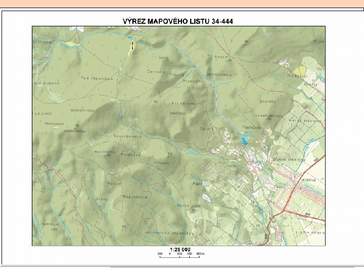 Kartografický model novej ZM 25 Výškopis vyjadrený formou Ø Vrstevníc, Ø Tieňovaného reliéfu. 
