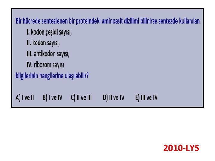 2010 -LYS 2010 -LYS