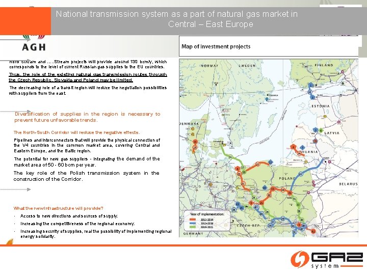 National transmission system as a part of natural gas market in Central – East