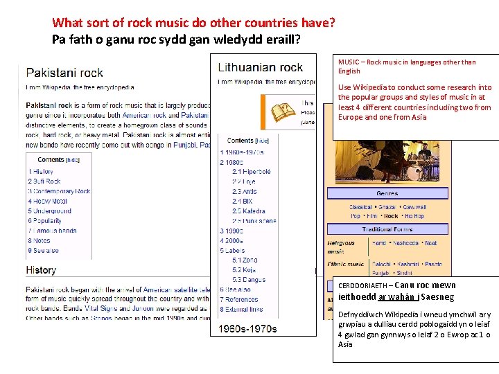 What sort of rock music do other countries have? Pa fath o ganu roc