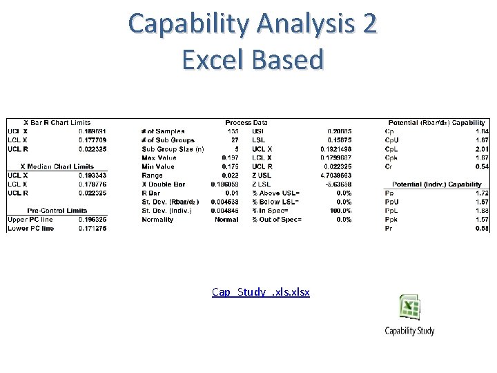 Capability Analysis 2 Excel Based Cap_Study_. xlsx 