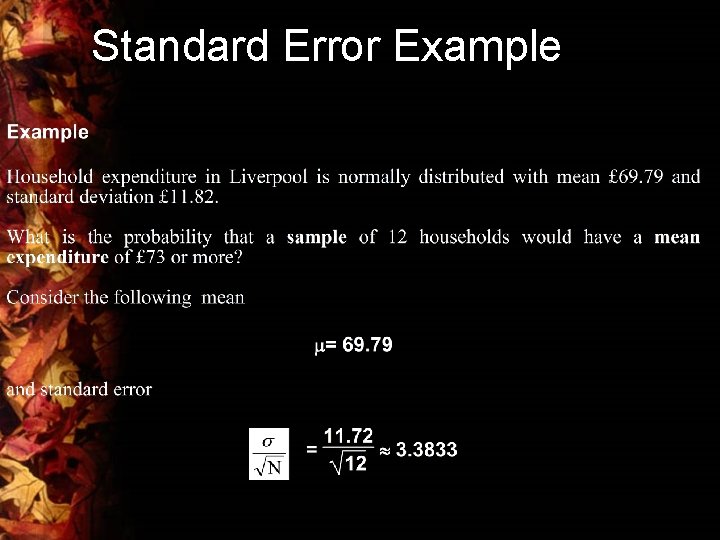 Standard Error Example 