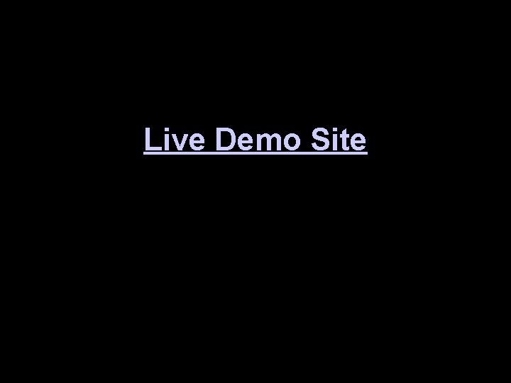 Live Demo Site 