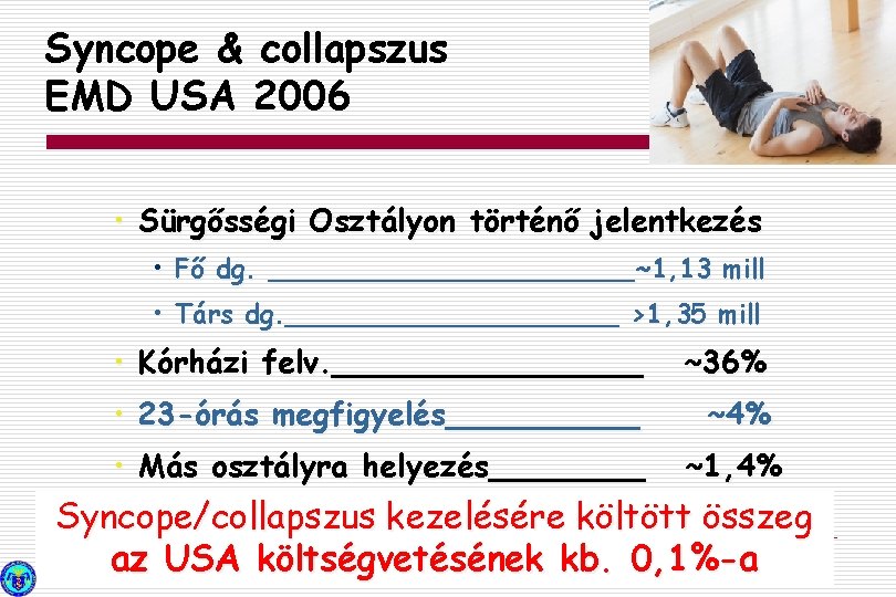 Syncope & collapszus EMD USA 2006 • Sürgősségi Osztályon történő jelentkezés • Fő dg.