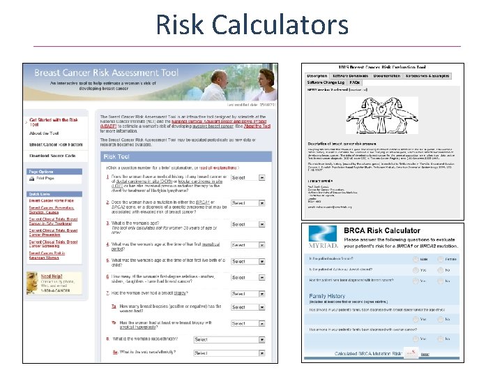 Risk Calculators 