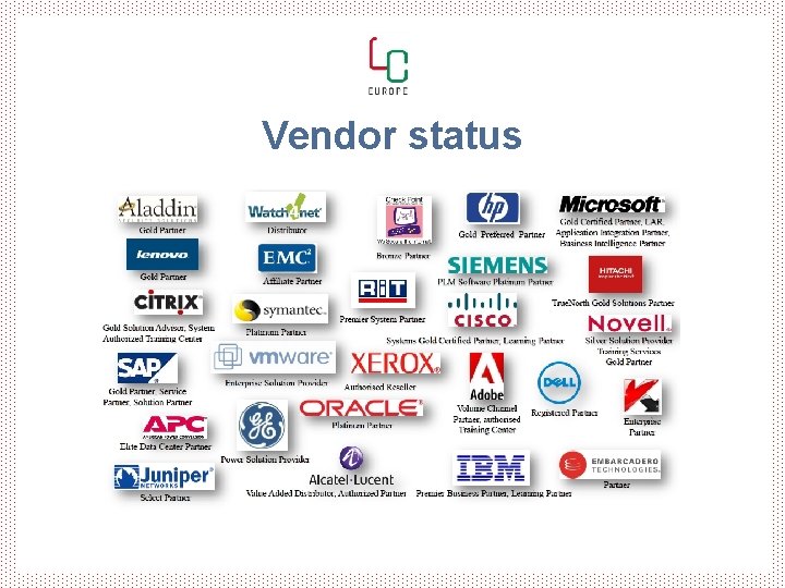 Vendor status 