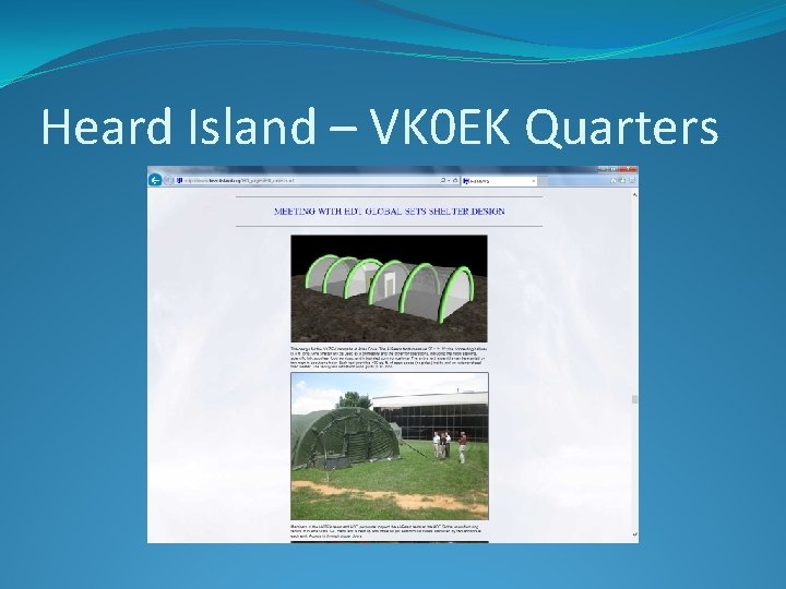 Heard Island – VK 0 EK Quarters 