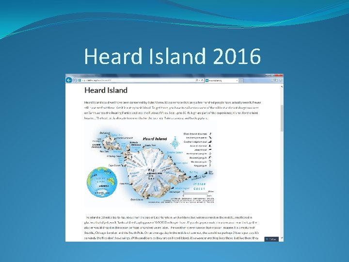 Heard Island 2016 