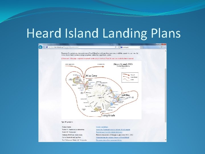 Heard Island Landing Plans 