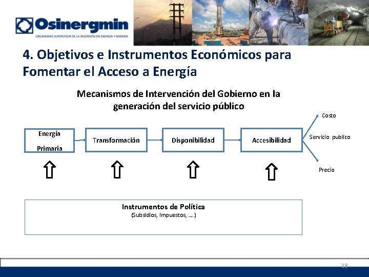 4. Objetivos e Instrumentos Económicos para Fomentar el Acceso a Energía Mecanismos de Intervención