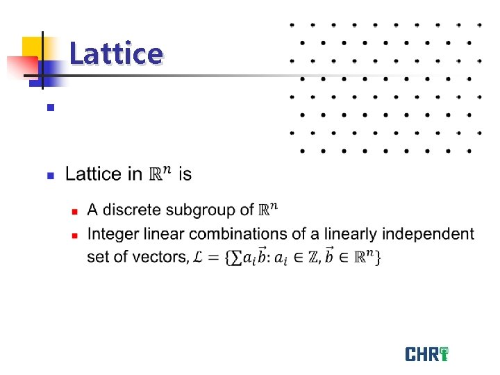 Lattice n 