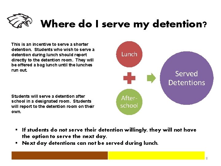 Where do I serve my detention? This is an incentive to serve a shorter