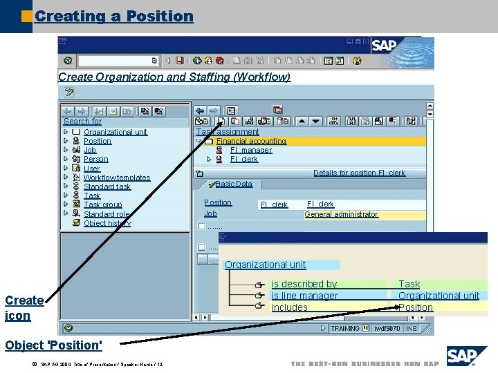 Creating a Position Organization and Staffing (Workflow) Edit Goto Settings System Help Create Organization