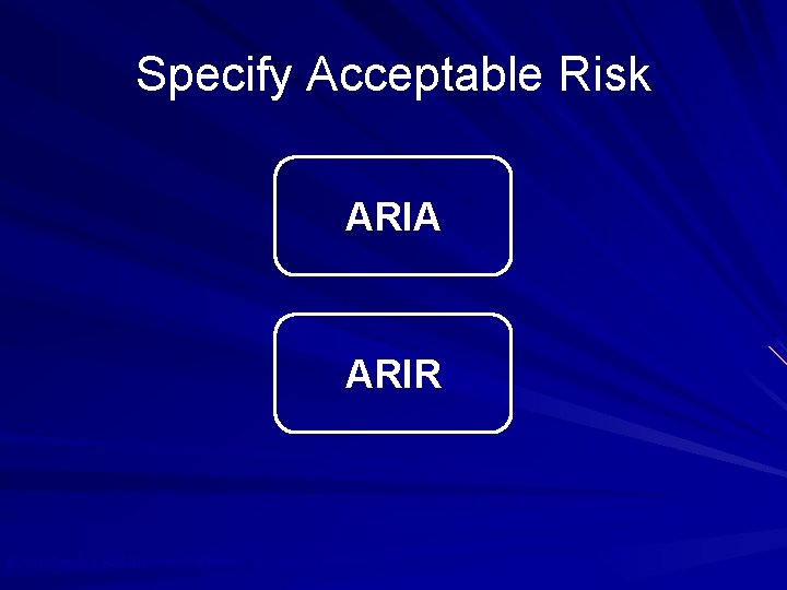 Specify Acceptable Risk ARIA ARIR © 2010 Prentice Hall Business Publishing, Auditing 13/e, Arens//Elder/Beasley