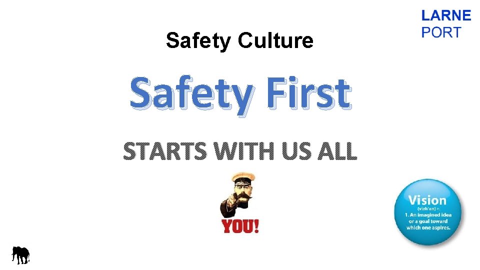 Safety Culture Safety First STARTS WITH US ALL 
