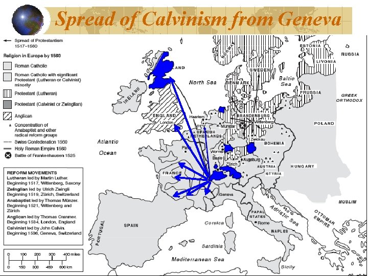 Spread of Calvinism from Geneva 7 