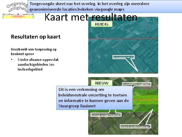 Toegevoegde sheet nav het overleg. In het overleg zijn meerdere geanonimiseerde locaties bekeken via