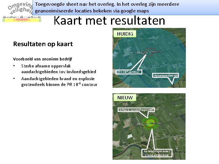 Toegevoegde sheet nav het overleg. In het overleg zijn meerdere geanonimiseerde locaties bekeken via