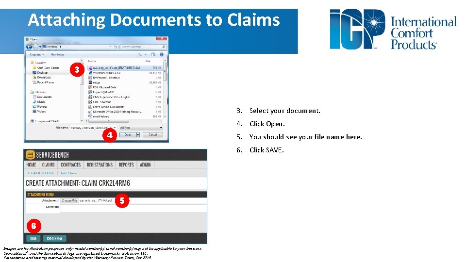 Attaching Documents to Claims 3 3. Select your document. 4. Click Open. 4 5.