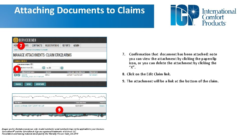 Attaching Documents to Claims 7 7. Confirmation that document has been attached; note you