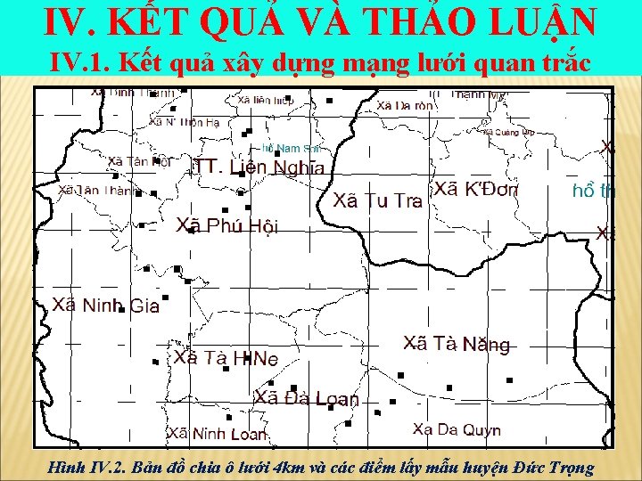 IV. KẾT QUẢ VÀ THẢO LUẬN IV. 1. Kết quả xây dựng mạng lưới