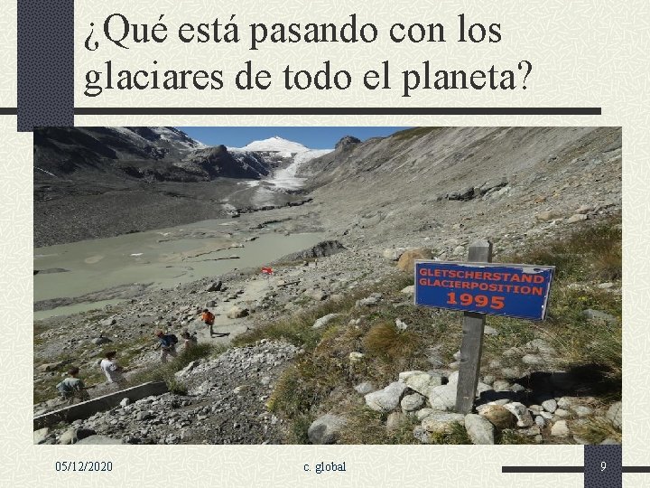 ¿Qué está pasando con los glaciares de todo el planeta? 05/12/2020 c. global 9