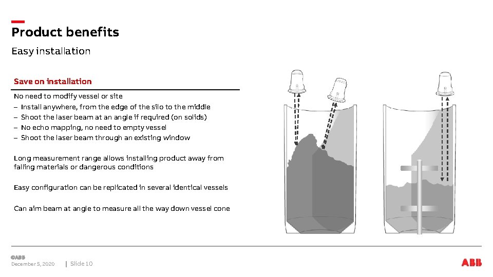 Product benefits Easy installation Save on installation No need to modify vessel or site