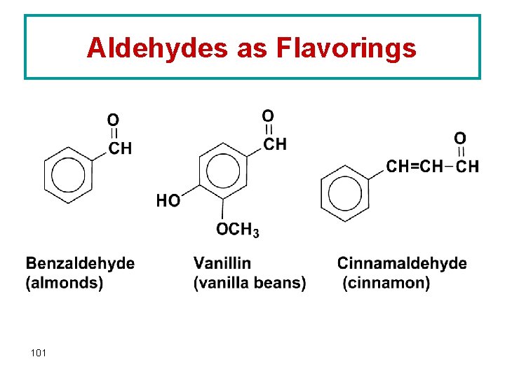 Aldehydes as Flavorings 101 