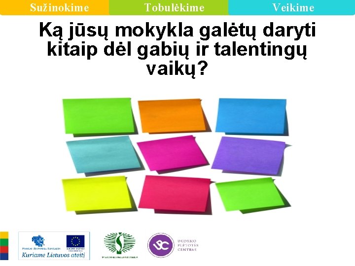 Sužinokime Tobulėkime Veikime Ką jūsų mokykla galėtų daryti kitaip dėl gabių ir talentingų vaikų?