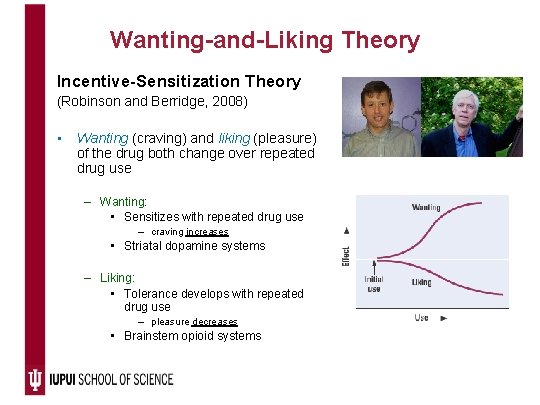 Wanting-and-Liking Theory Incentive-Sensitization Theory (Robinson and Berridge, 2008) • Wanting (craving) and liking (pleasure)
