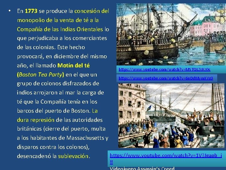  • En 1773 se produce la concesión del monopolio de la venta de