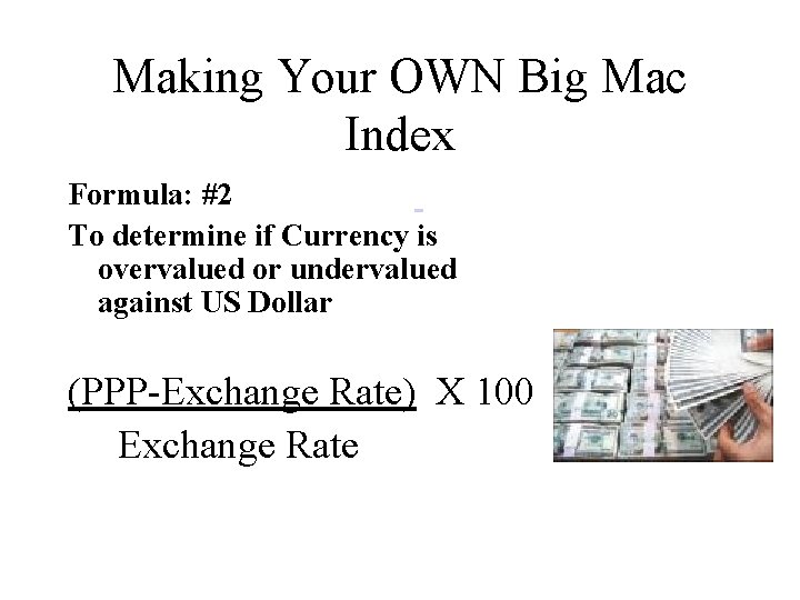 Making Your OWN Big Mac Index Formula: #2 To determine if Currency is overvalued