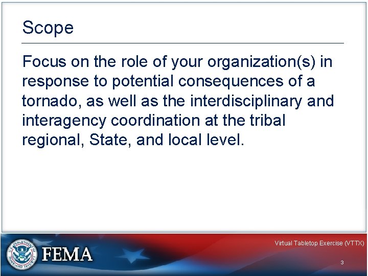 Scope Focus on the role of your organization(s) in response to potential consequences of