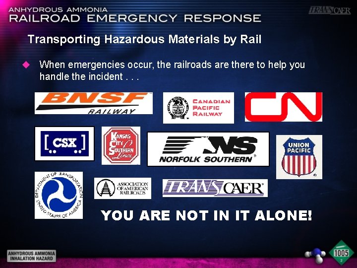 Transporting Hazardous Materials by Rail u Railroads transport